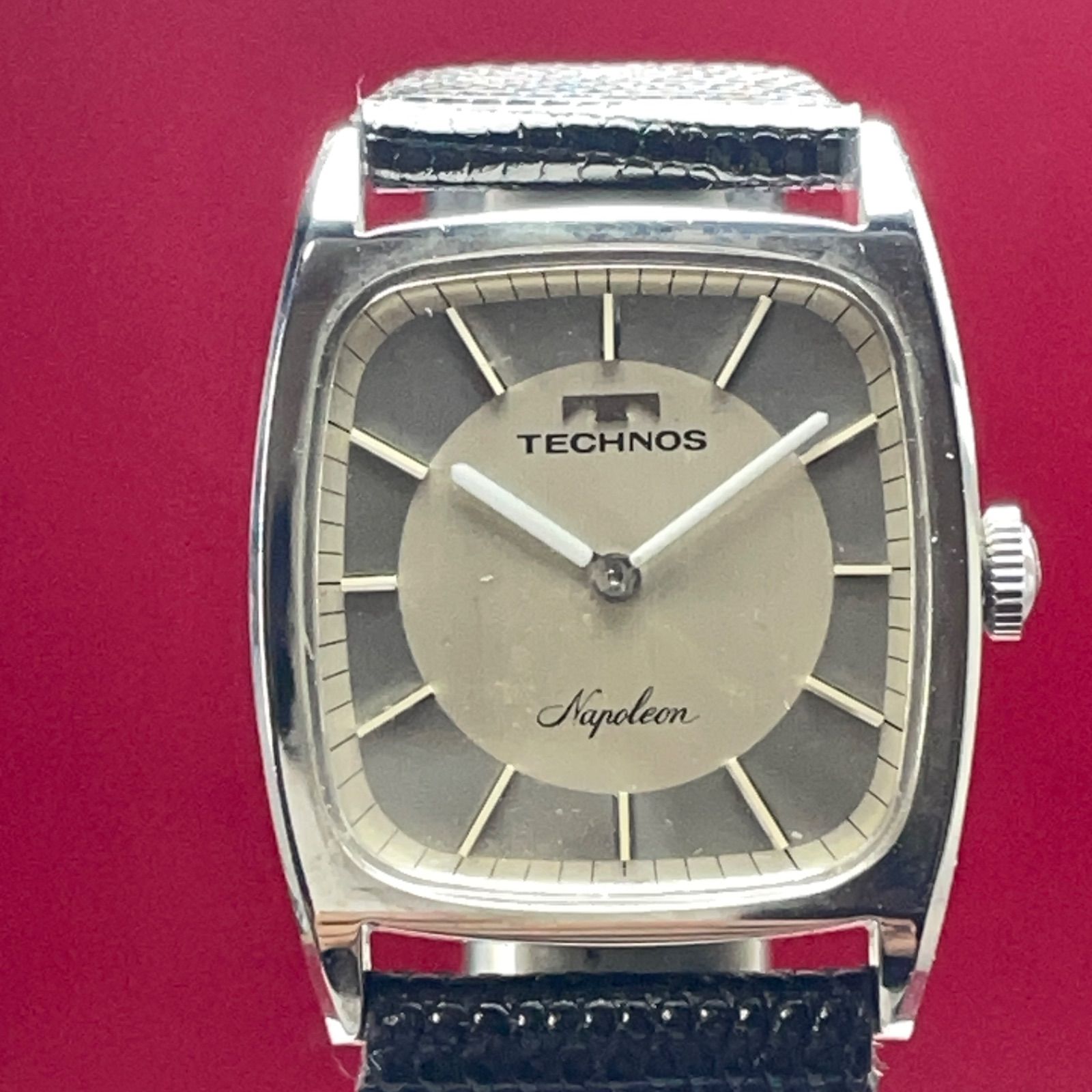 希少 未使用 60s TECHNOS ナポレオン 純正尾錠 純正リューズ 腕時計 希少 未使用 60s TECHNOS ナポレオン 純正尾錠 純正リューズ