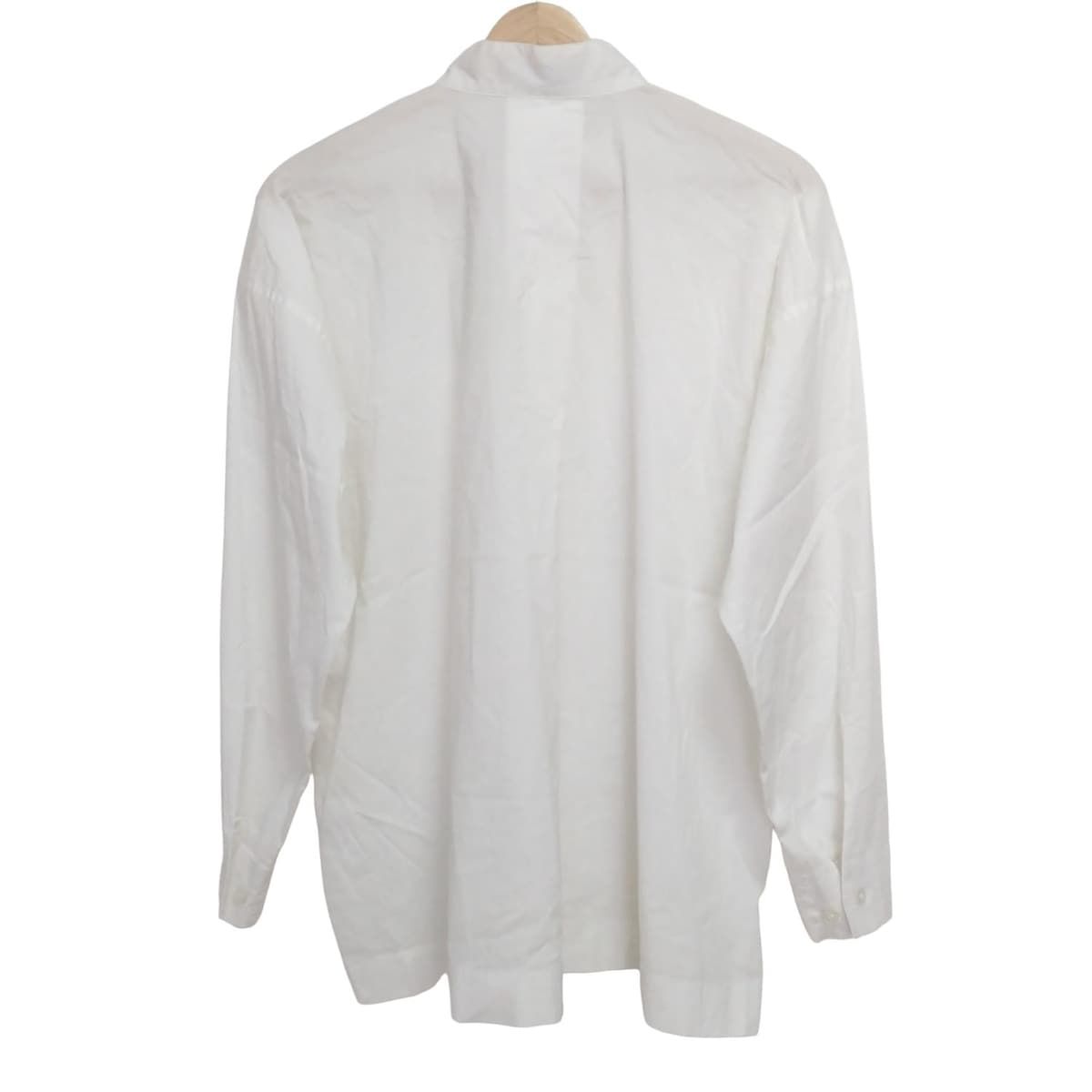 Issey Miyake ベージュ 長袖シャツ Mサイズ イッセイミヤケメンISSEY MIYAKE MEN シワプリーツ長袖シャツ
