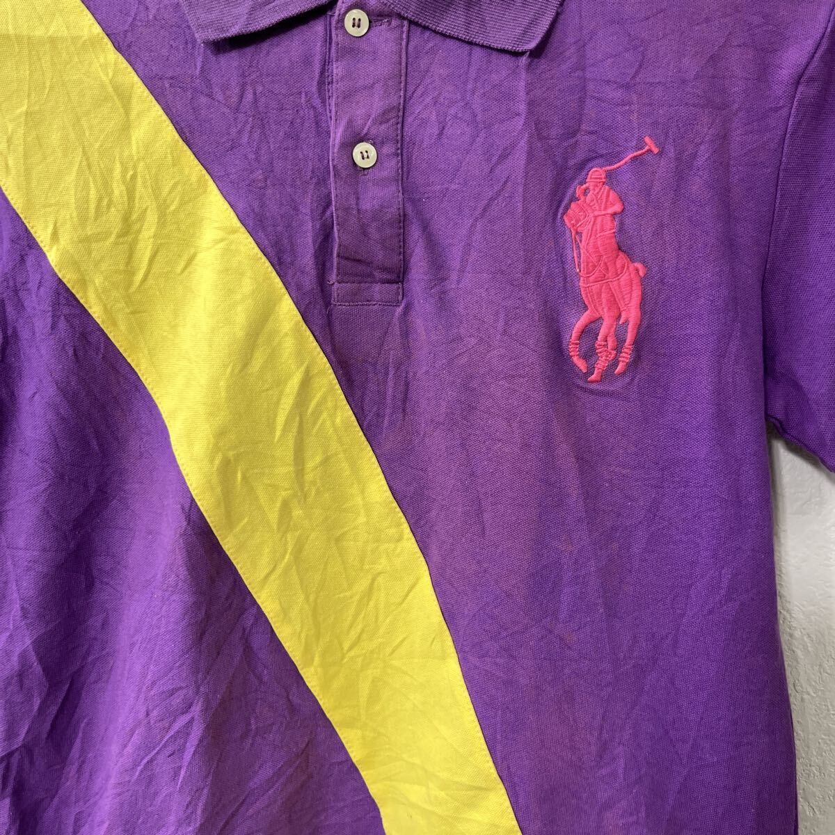 RALPH LAUREN 半袖 ポロシャツ XL パープル ラルフローレン