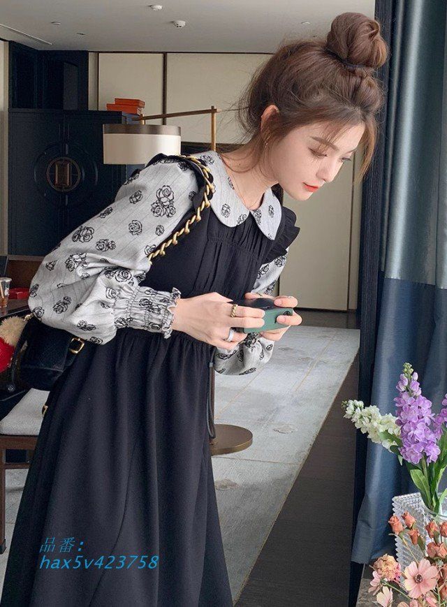 フ重ね着風ワンピース 大きいサイズ