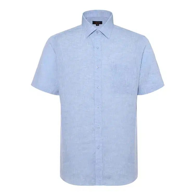 DAKS ダックス メンズ リネン 半袖 シャツ 青 100 105 110