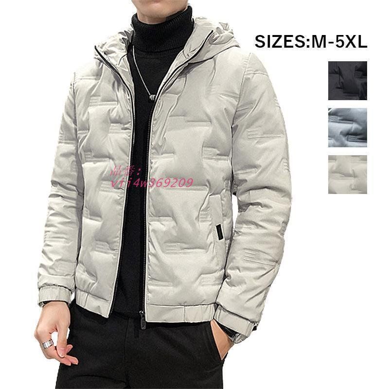 ダウン メンズ 2025 軽量 おしゃれ フード付き 羽毛 冬服 男性 英語アウター 暖かい ダウンコート vii4w369209