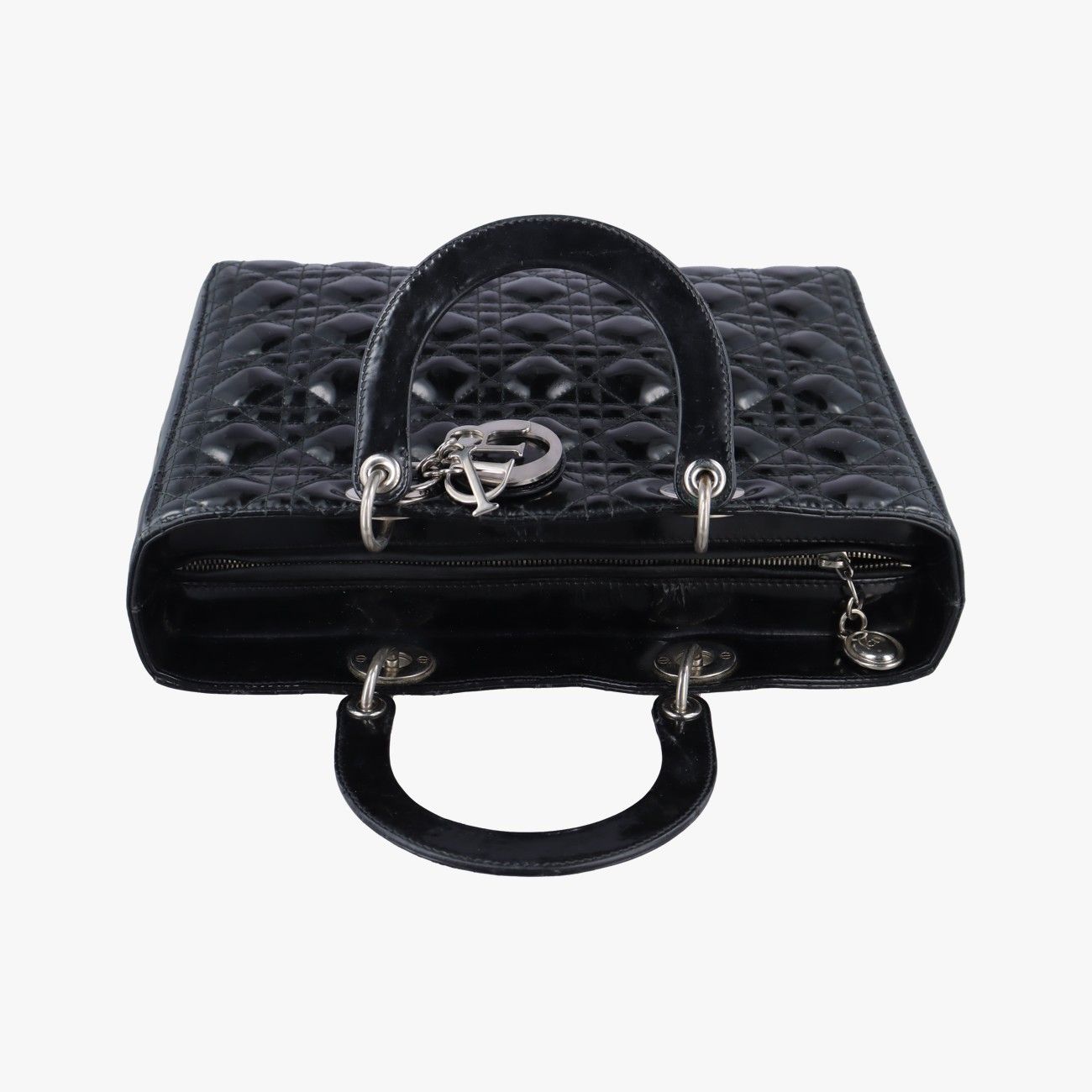 Diorレディディオールブラックパテント16-BO-0160