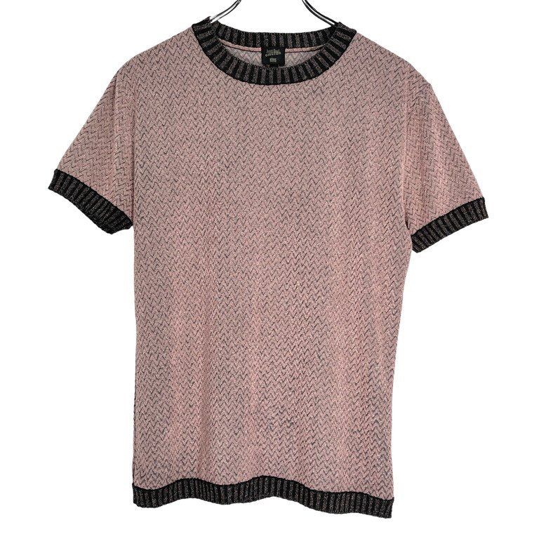 Jean Paul GAULTIER HOMME 銀糸混紡クルーネックニットカットソー T