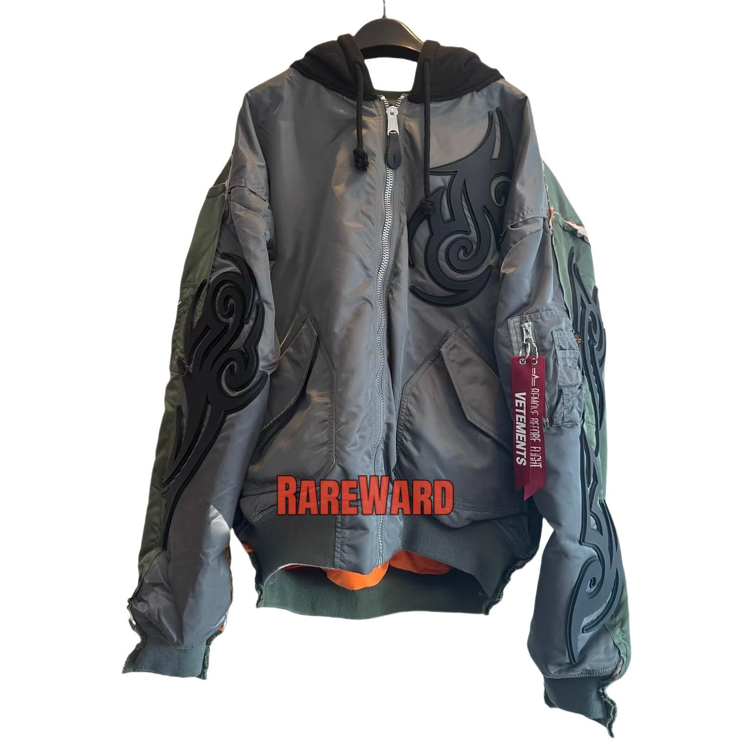 VETEMENTS ALPHA 19AW TRIBAL MA-1 JACKET トライバル再構築デザイン 