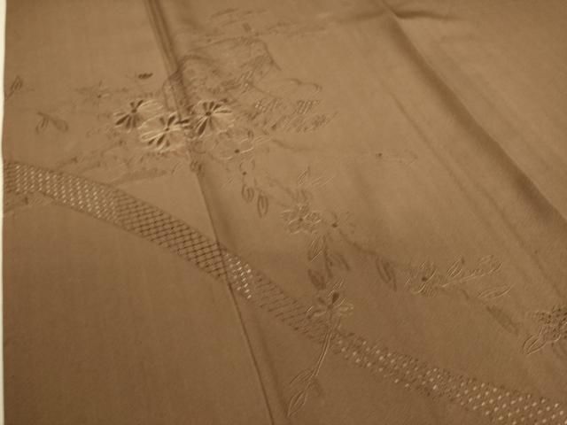 平和屋着物▽中国三大刺繍　スワトウ刺繍　汕頭刺繍　総刺繍　訪問着　単衣　短冊花文箱　金糸　憲法色　正絹　逸品　DAAS0471az 平和屋着物▽中国三大刺繍 スワトウ刺繍 汕頭刺繍 総刺繍 訪問着 単衣
