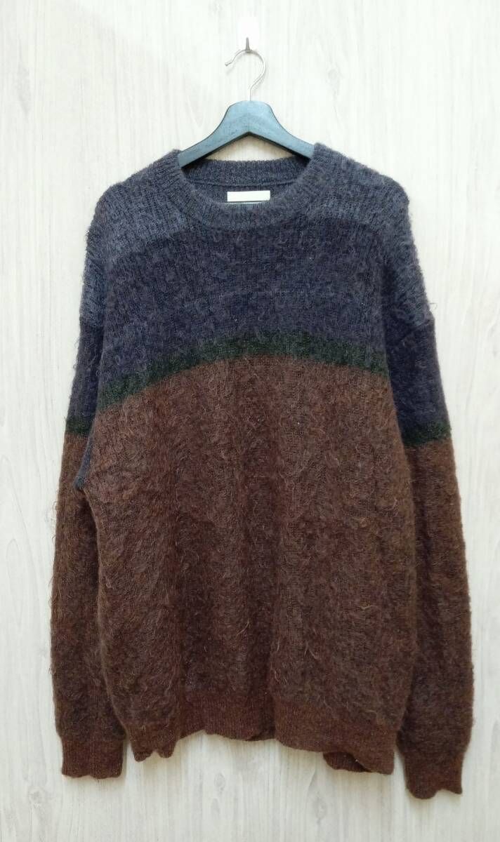 YOKE/ヨーク/ニット/STILL BORDER CREWNECK/モヘアニット/22AW