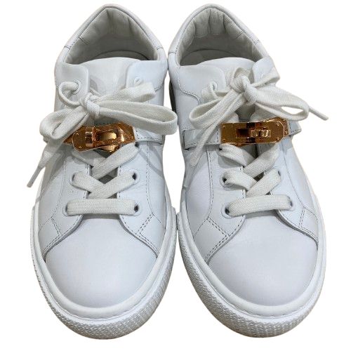 エルメス　ディ　35 1/2  ゴールド金具　スニーカー エルメス デイ スニーカー 35 ピンクゴールド 金具 - メルカリ