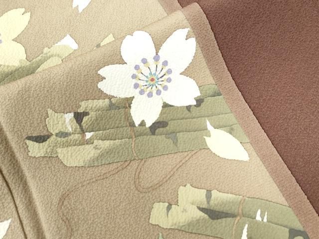 平和屋着物●二代目清次郎　手描き　訪問着　花筏文　やまと誂製　正絹　逸品　未使用　CAAU3063yc 平和屋着物○二代目清次郎 手描き 訪問着 花筏文 やまと誂製 正絹 逸品