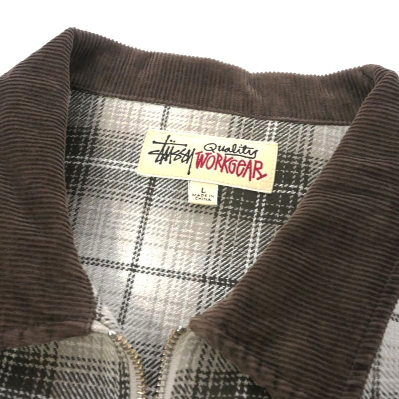 ステューシー STUSSY Frank Plaid ZIP SHIRT オンブレチェック ジップ