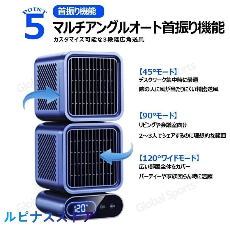 扇風機 45°|90°|120°自動首