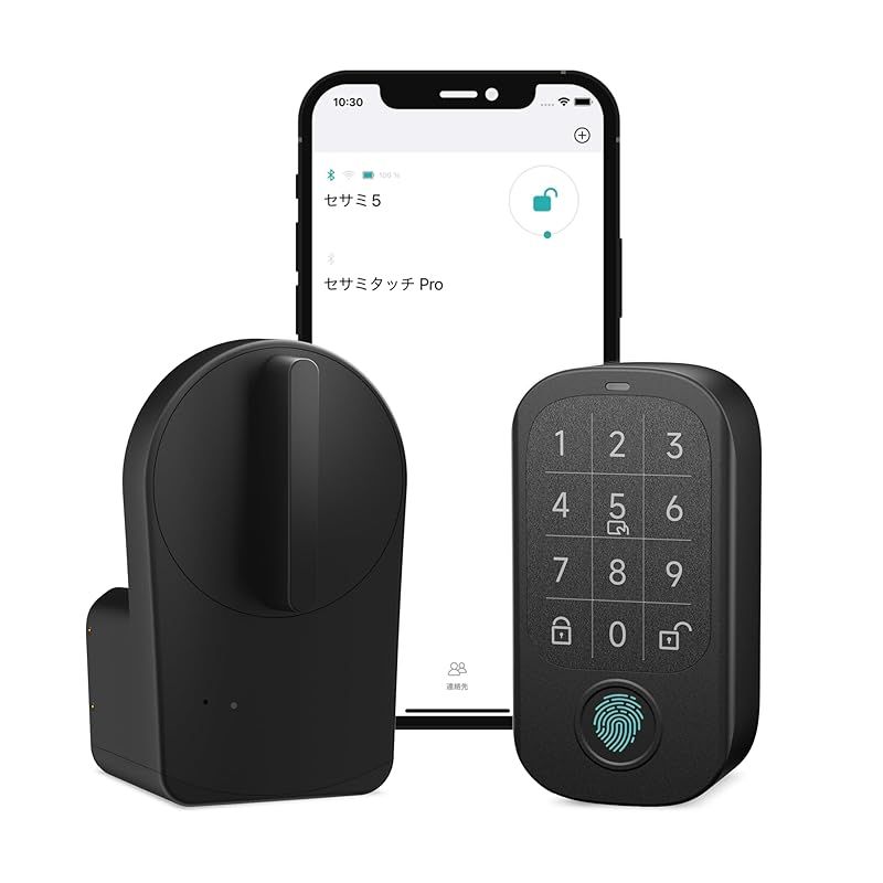 Candy House キャンディハウス スマートロック SESAME ５＋ セサミタッチPro 指紋認証 ICカードリーダー 暗証番号 Suica対応 PASMO対応 Apple watch Felica MIFAIR モバイルSuica 工事 1