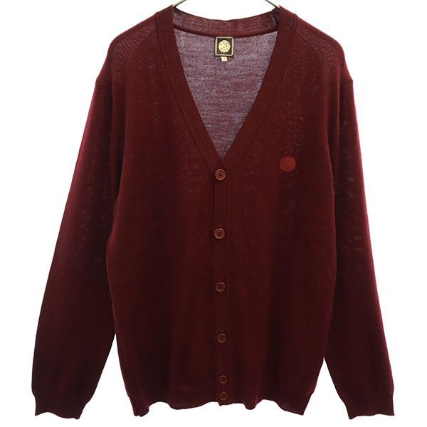 プリティーグリーン 長袖　ニットカーディガン 3 レッド Pretty Green メンズ 【中古】  【230125】 【PD】