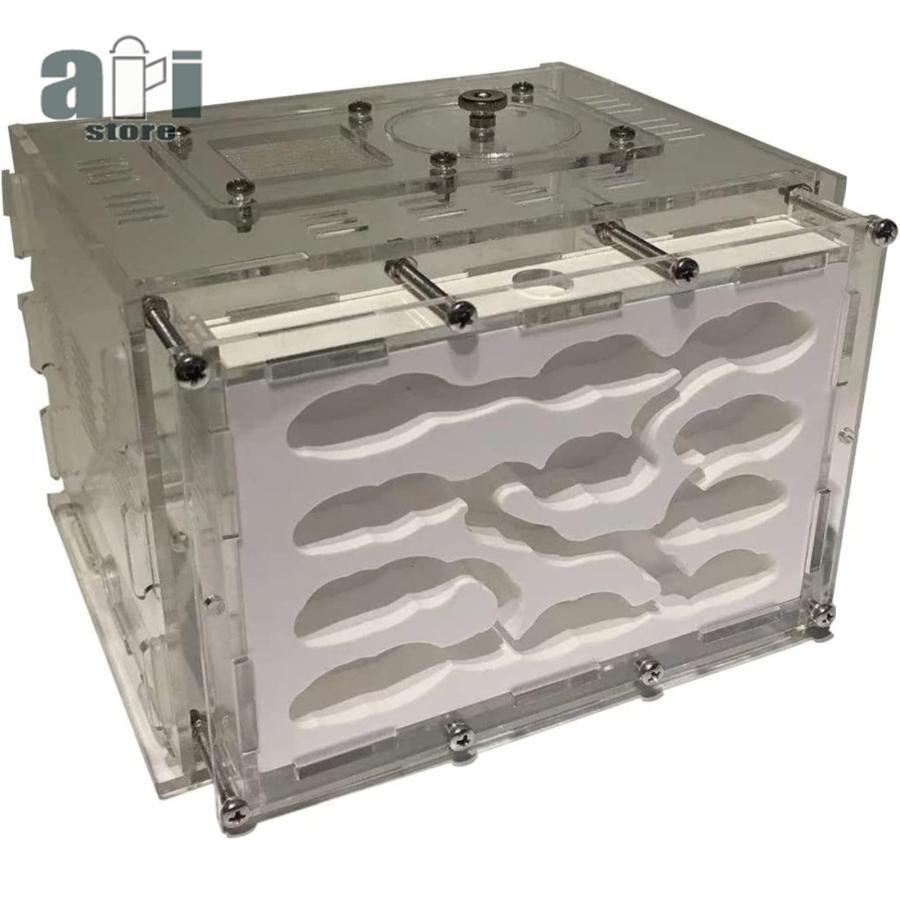 アクリル製中型飼育ケージ 穴あり アクリル製中型飼育ケージ 穴あり