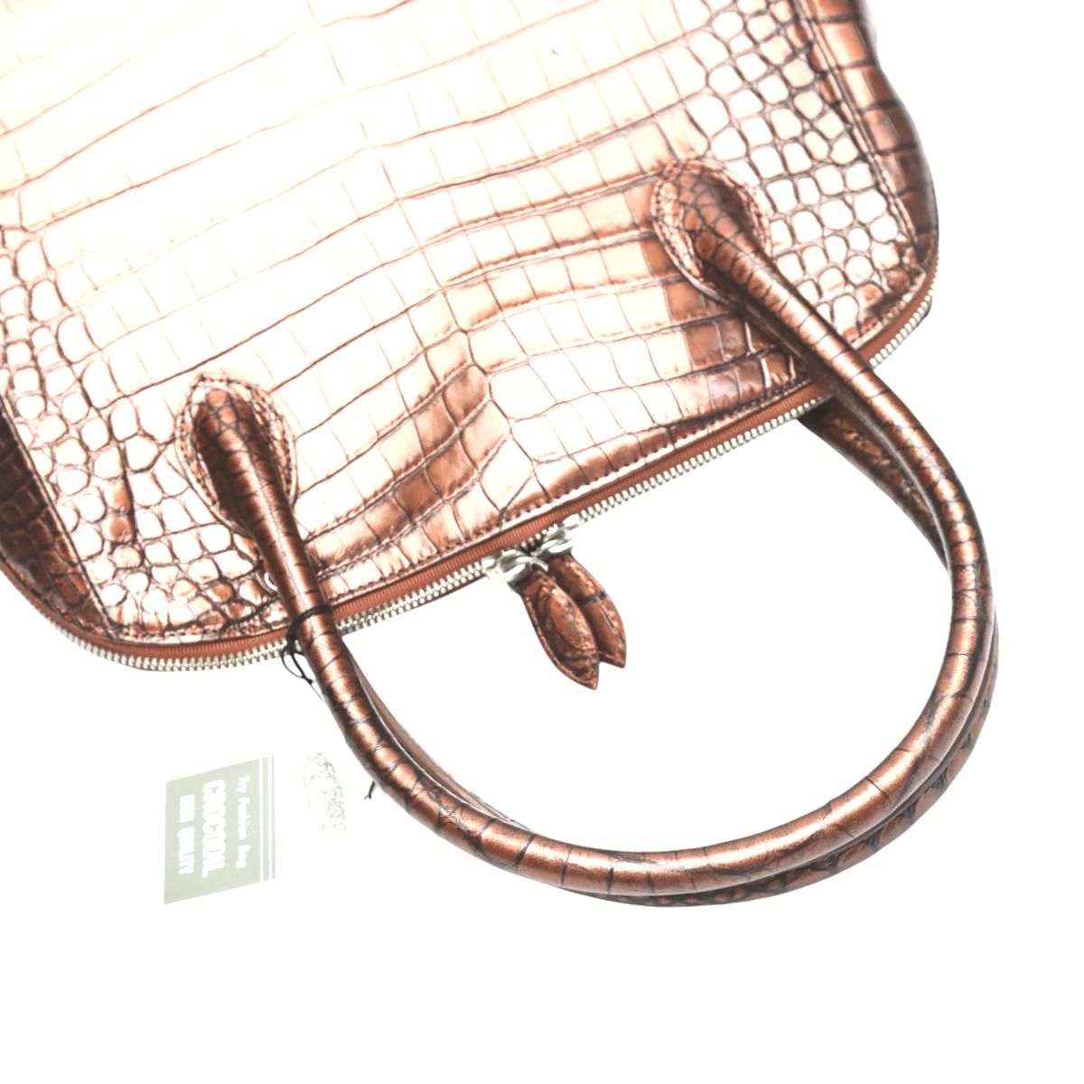 ガープ、クロコダイル 藍染め×クロコダイル ラウンドファスナー ハーフ財布 ZWL8001