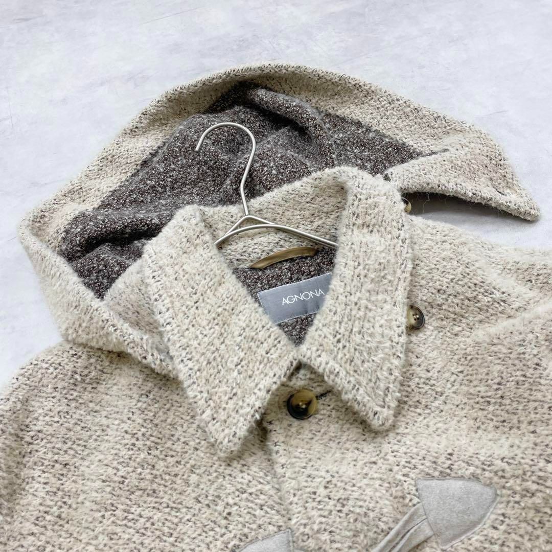 AGNONA アニオナ ダッフルコート アルパカ シャギー ロング フード