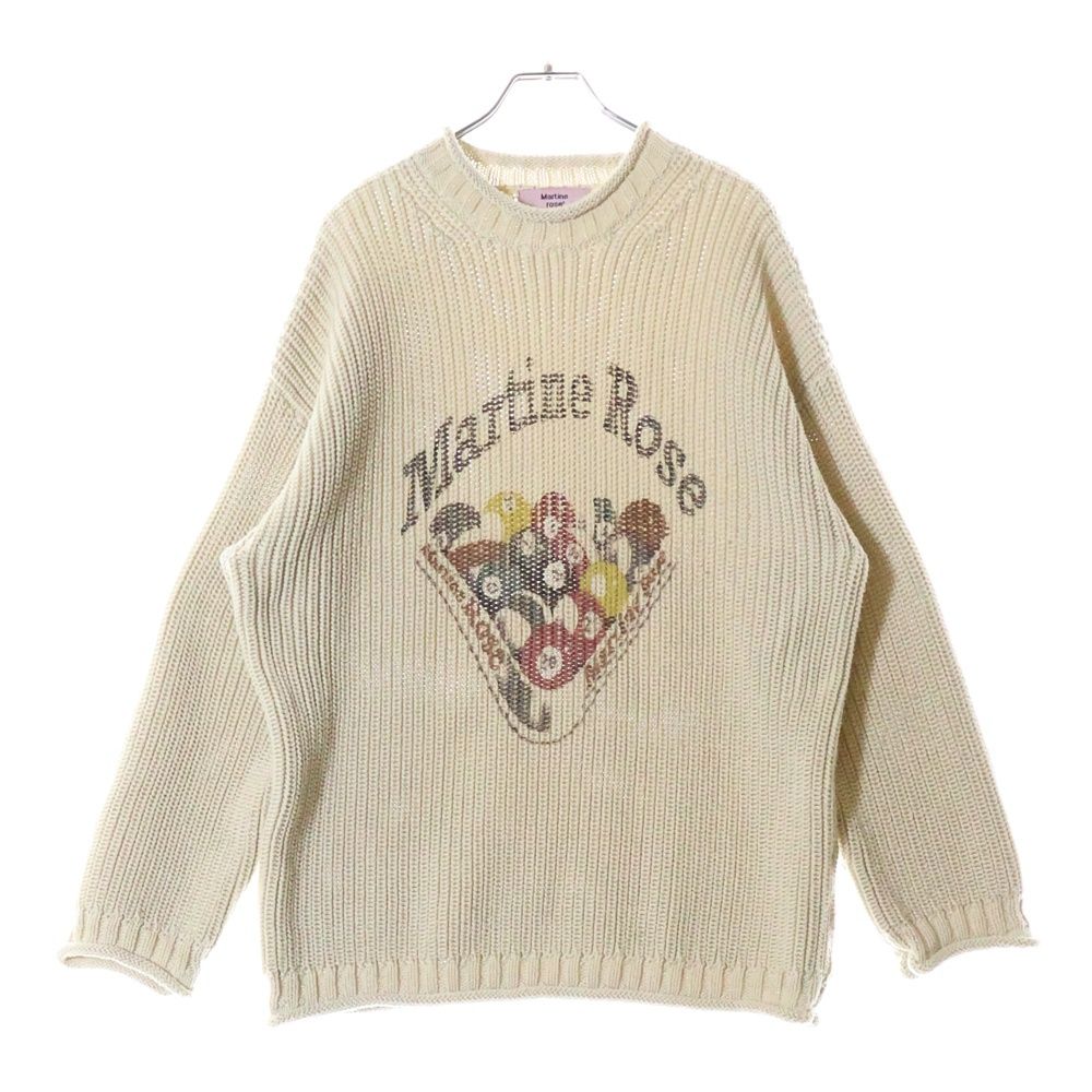 Martine rose ロゴ入りニットセーター MARTINE ROSE (マーティンローズ) LOGO PRINT SWEATER ビリヤード
