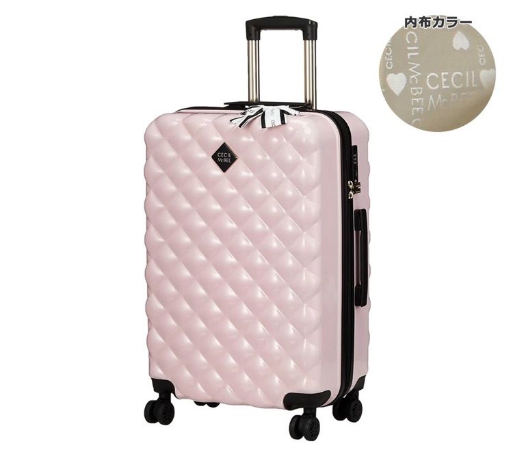 量産型 セシルマクビーCECIL McBEE Lサイズ キルト風キャリーケース