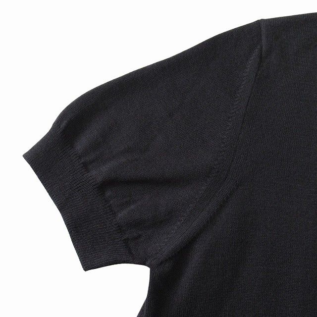 CHRISTIAN DIOR 半袖セーター ブラック 未使用 ディオール ユニフォーム Dior UNIFORME ウール コットン