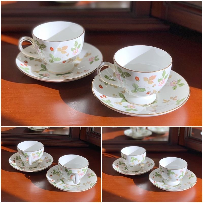 WEDGWOOD ウェッジウッド ワイルドストロベリー 黒壺 カップ＆ソーサー