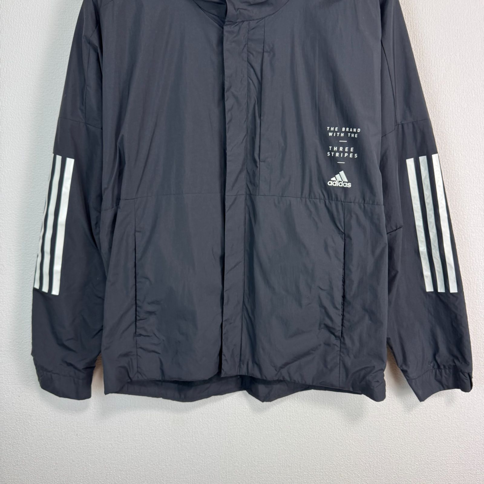 adidas アディダス ナイロンジャケット パーカー 3ストライプ ワン  