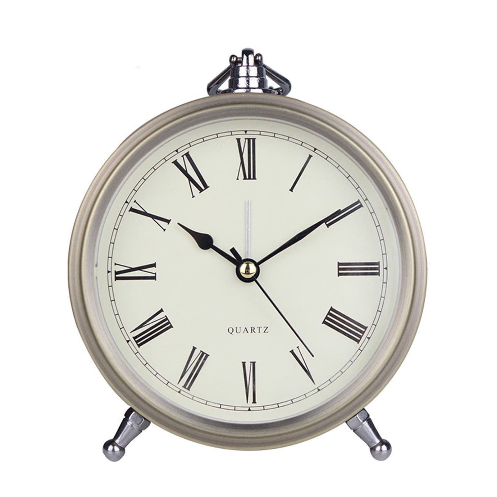 数量限定】レトロ モダン シンプル めざまし時計 おき型 アナログ時計 時計置き 置き時計 置時計 室内 アラームクロック 可愛い インテリア  置き掛け兼用 掛け時計 装飾 卓上時計 静音 ローマ数字 小型 目覚まし時計 - メルカリ