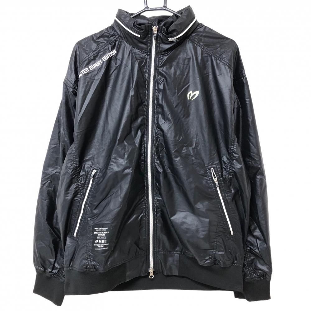 新品】マスターバニー ジャケットブルゾン 黒 後ビックプリント フード
