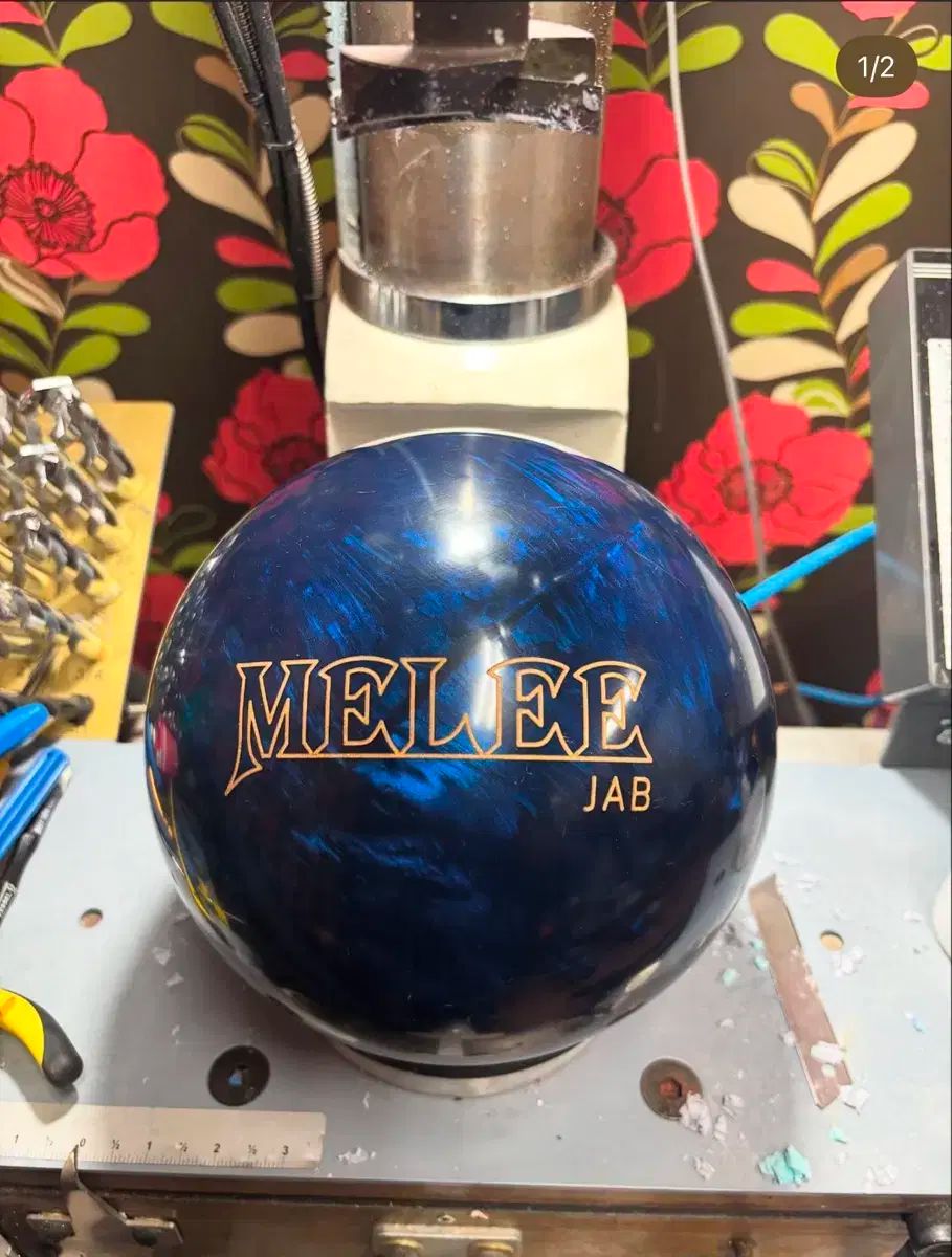 H J ボウリングボール ボール BRUNSWICK ブランズウィック マリブ ミッドナイトブルー 14p 1 ペインター