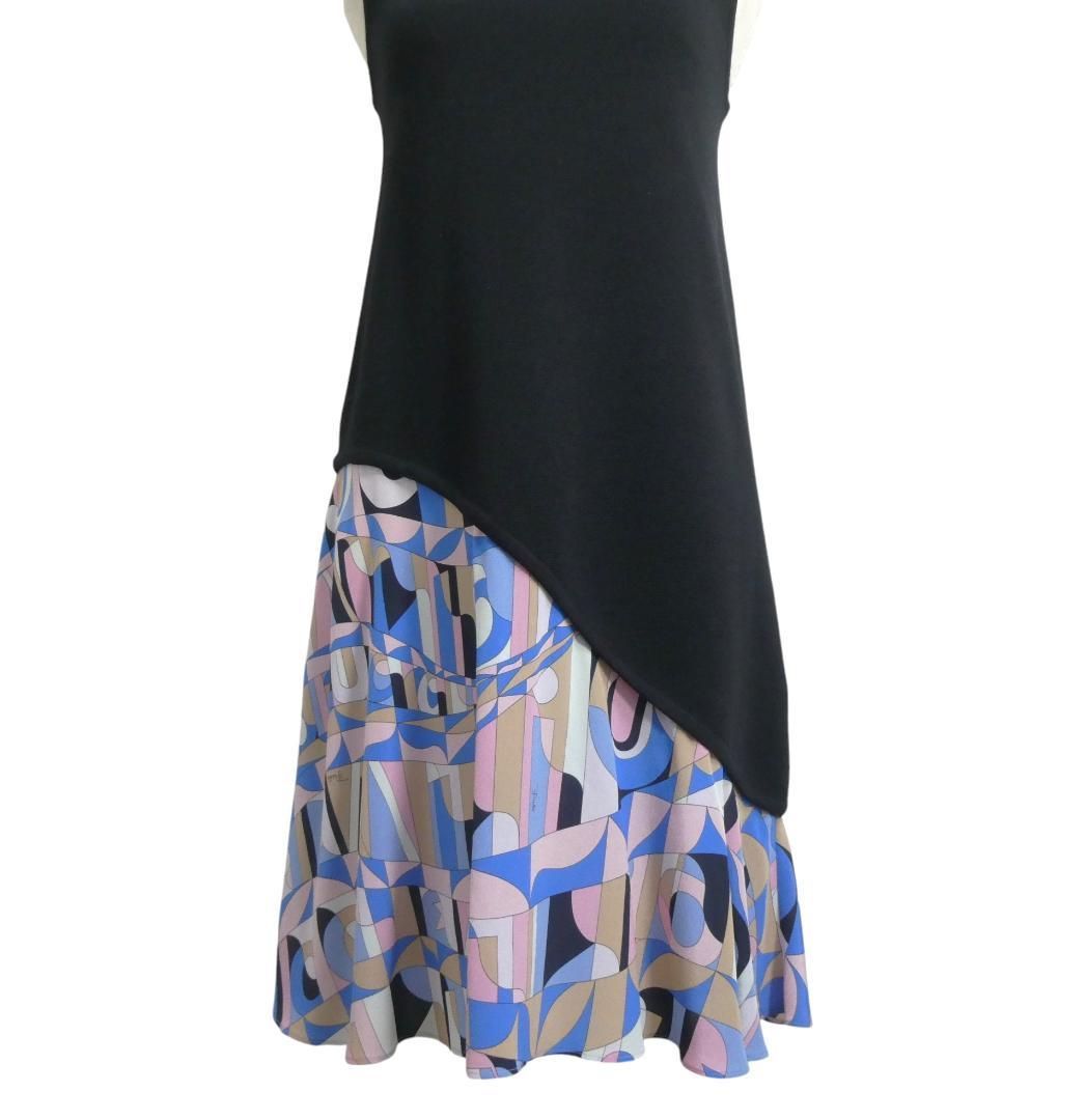 【美品 大きいサイズ】エミリオプッチ プッチ柄 トリム 幾何学 ウールワンピース 美品 大きいサイズ】エミリオプッチ プッチ柄 トリム 幾何学 ウール