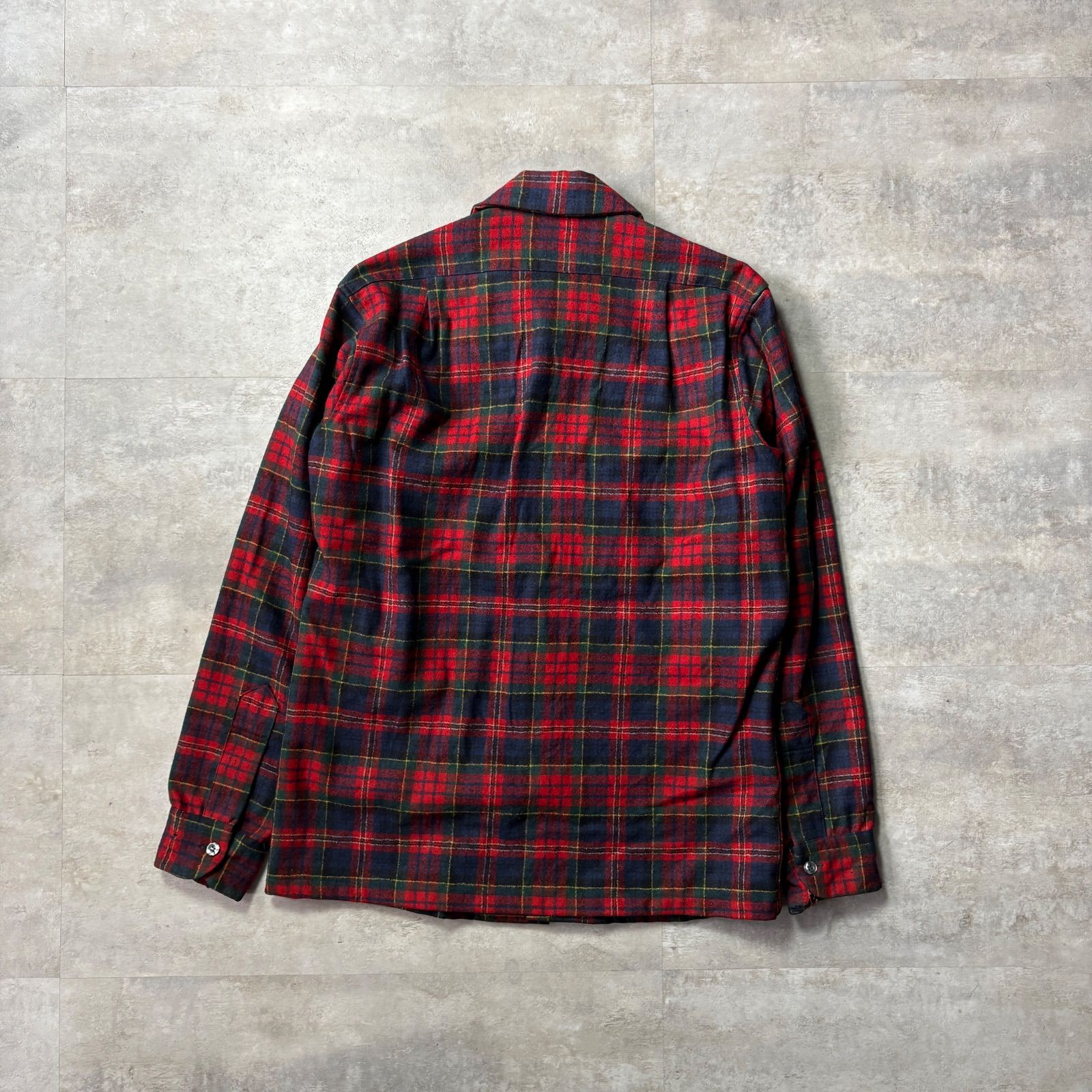 70s pendleton ウールネルシャツ チェック S ボックスタイプ WWW_KARIMZIABAT_FR