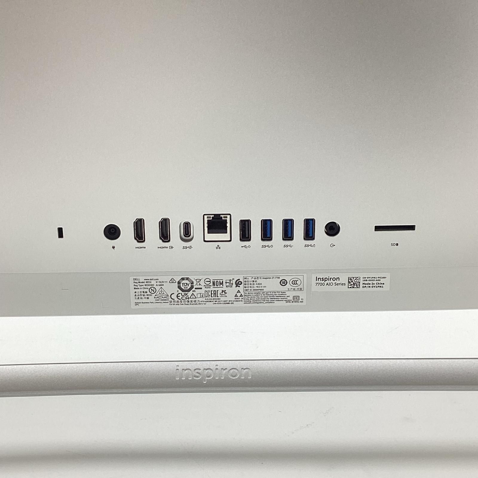 【大放出セール開催中！】 DELL Inspiron 7700 AIO W23C 23インチ i5-1135G7 2.40GHz 8GB M.2 SSD 256GB HDD 1TB 動作 済 全額返金保証 最速発送 スタイリッシュな