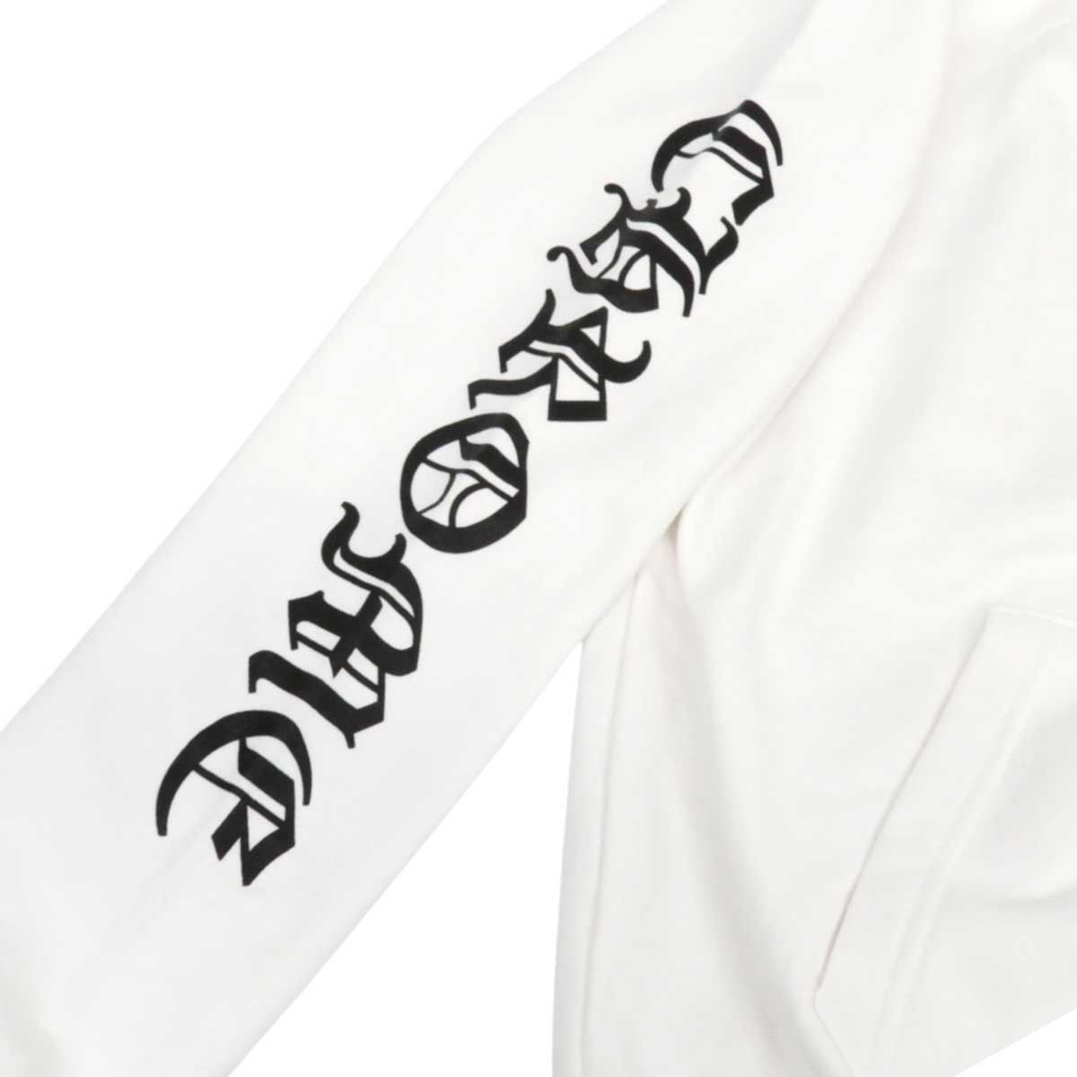 クロムハーツ バーティカル ロゴ フーディー メンズ ホワイト CHROME