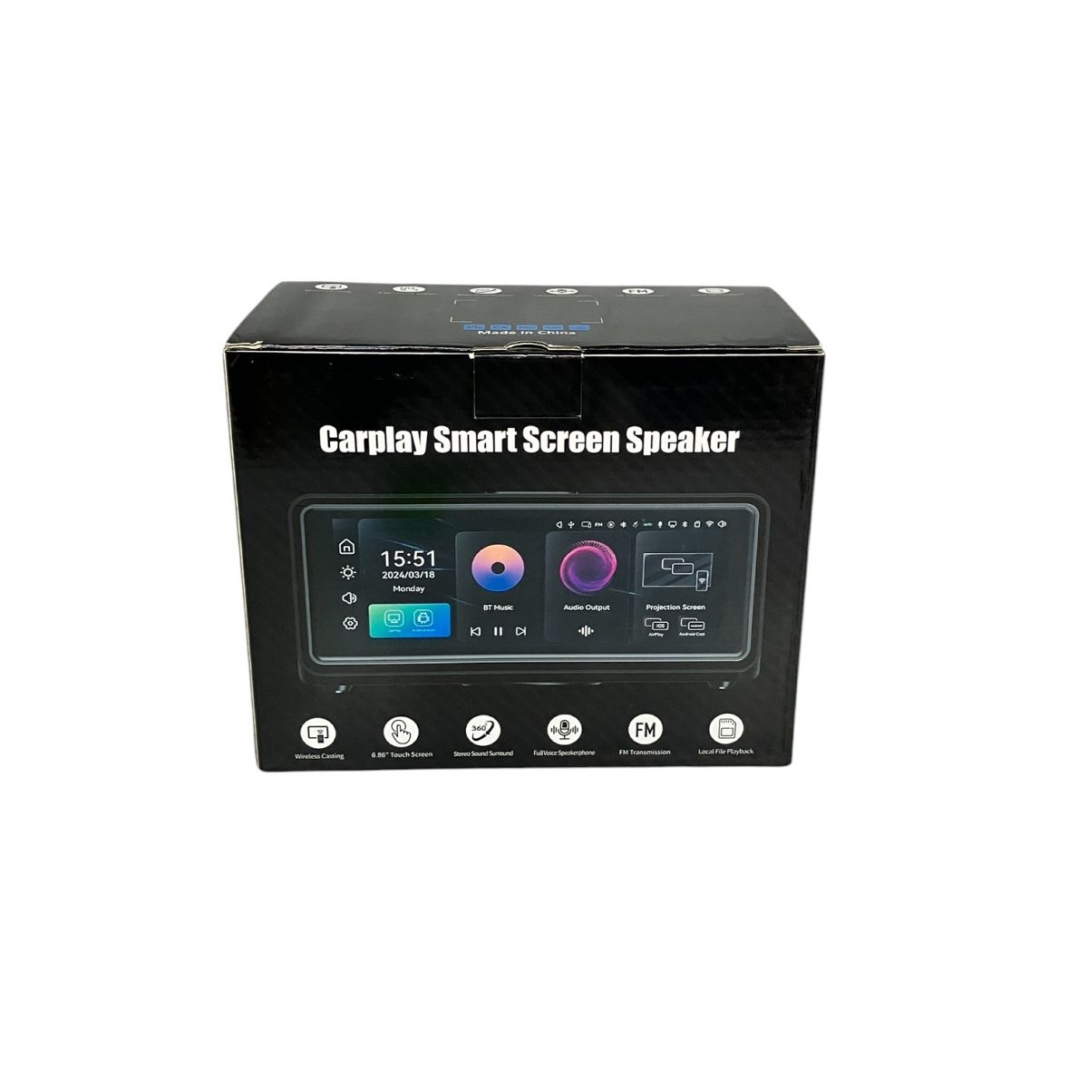 VANBAR CP02 Bluetooth Caraudio ポータブルディスプレイオーディオ 6.86インチ CarPlay Android Auto Wi-Fi 12V 24V S10351578