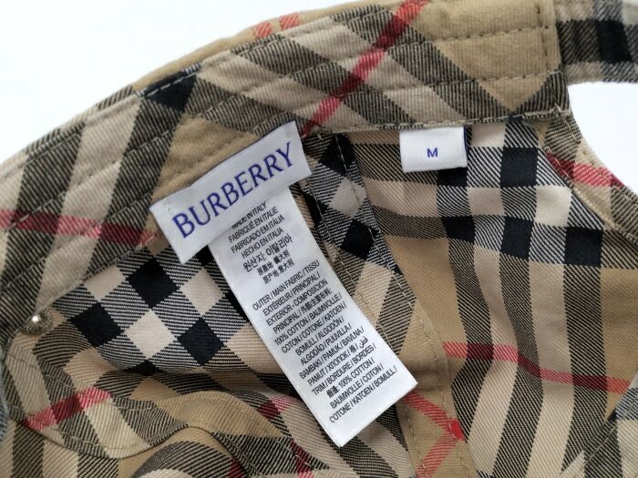 BURBERRY バーバリー キャップ チェック柄 帽子 ベージュ