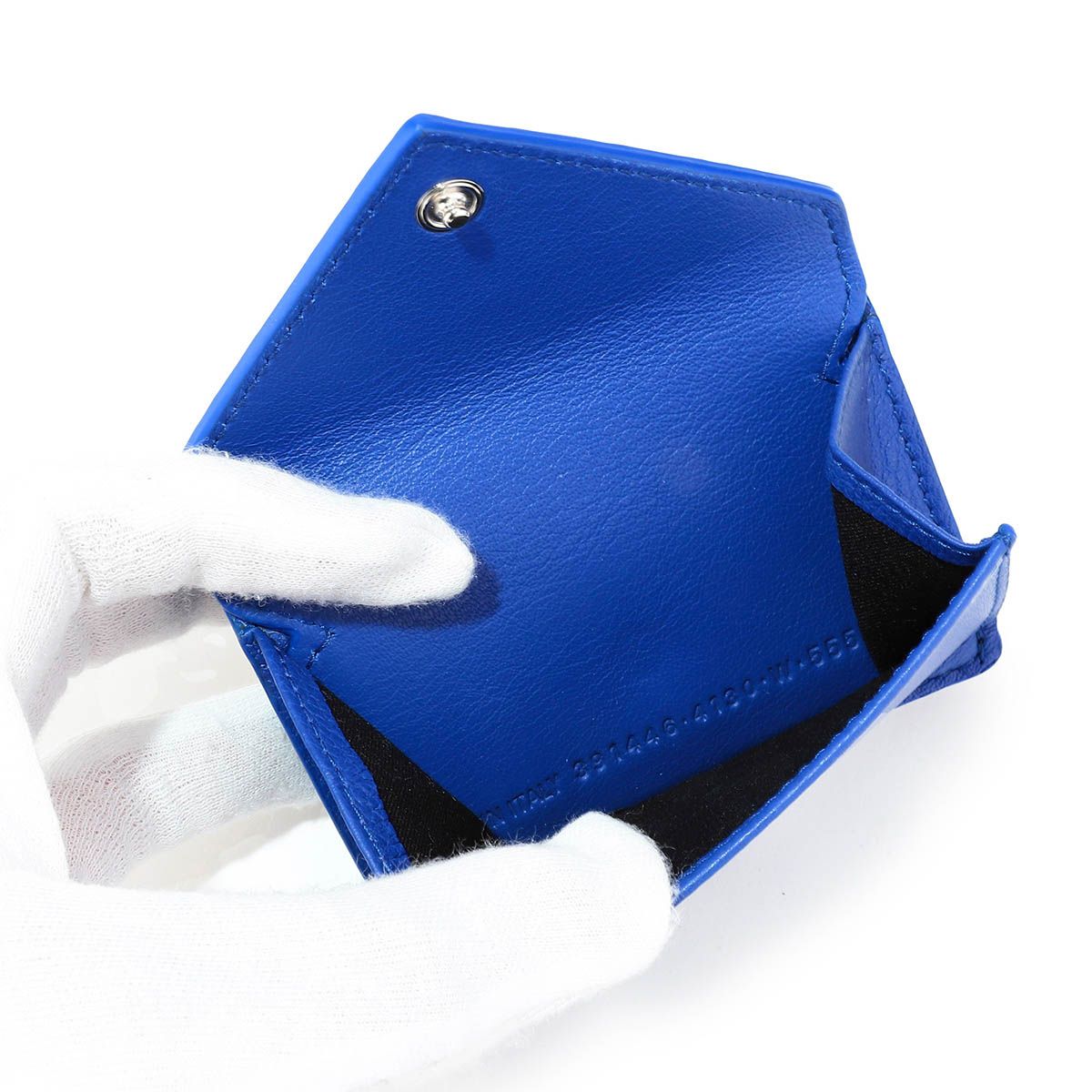 新品 バレンシアガ BALENCIAGA 3つ折り財布 ペーパー ブルー - メルカリ