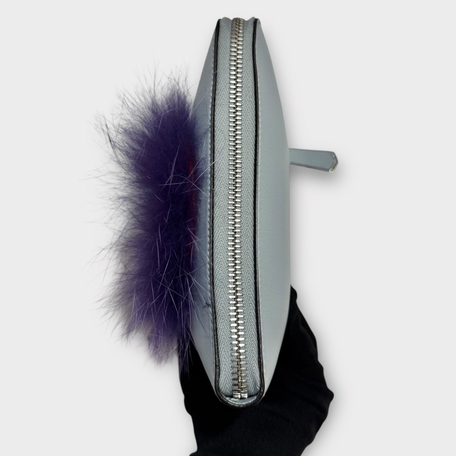 FENDI ネイビー レザー セカンドバッグ FENDI フェンディ ピーカブー エックスライトフィット トート