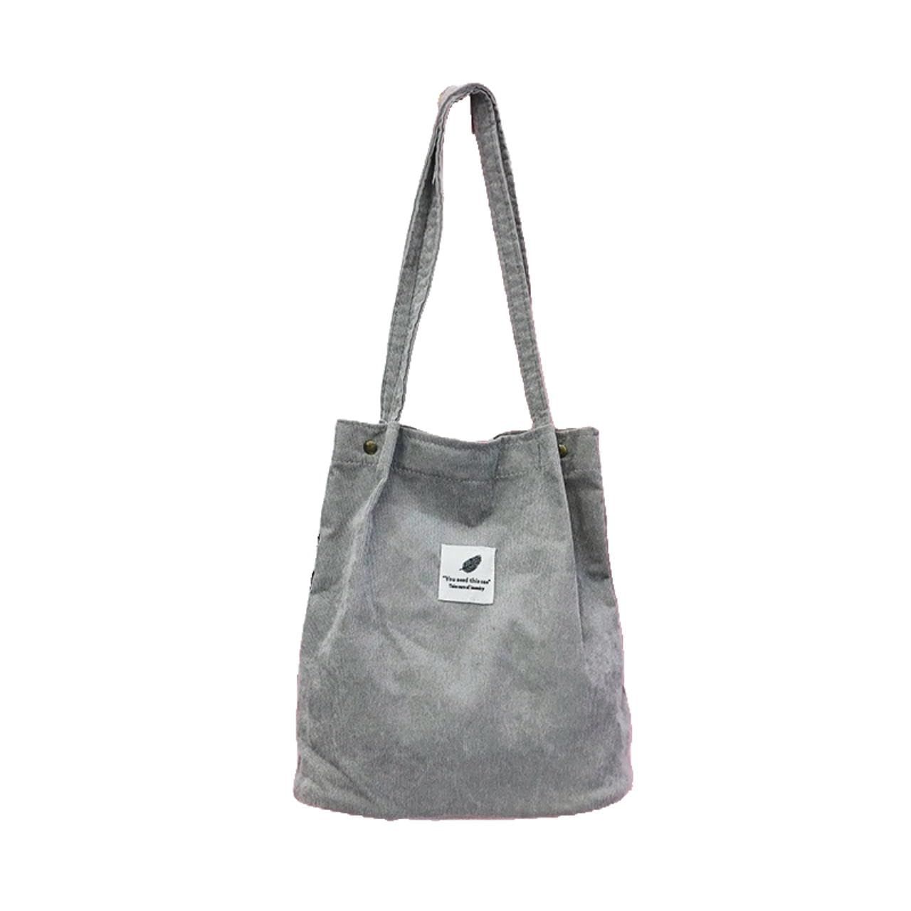 [goodspoon] トートバッグ ショルダーバッグ おしゃれ 通勤 通学 マイバッグ 軽量 手提げ 鞄 シンプル ショッピングバッグ エコバッグ 折りたたみ 軽量 可愛い レディース スタイリッシュ オックスフォード風 ショルダーバッグ 手提げ [グレー]