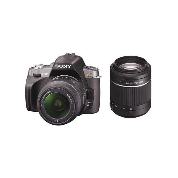 b15★初心者オススメキット★SONY α380 ダブルズームキット ソニー SONY α380 ダブルズームレンズキット ブラック SDカード