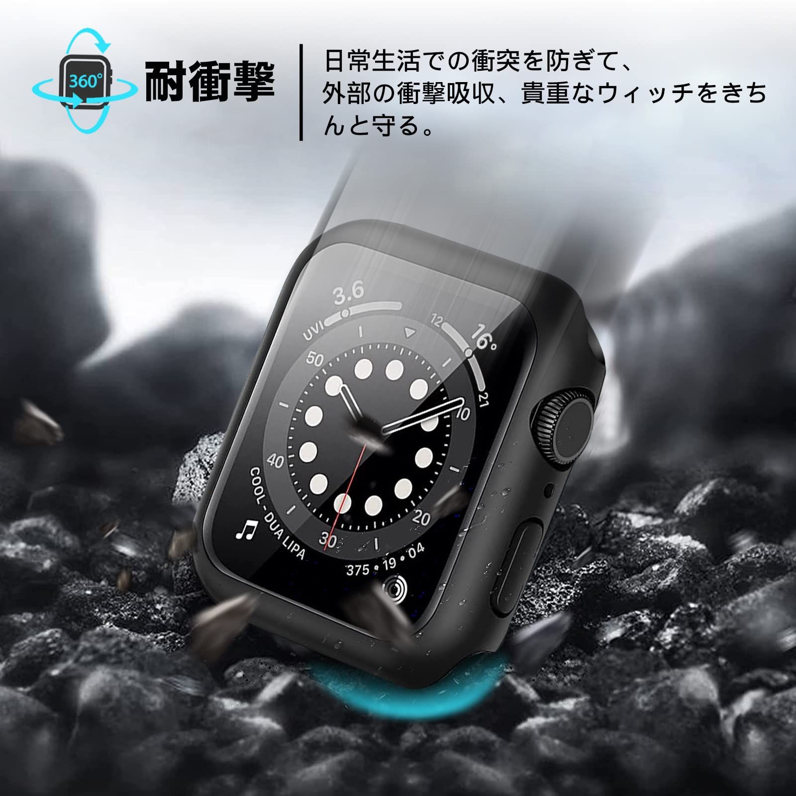 CAERMA Apple Watch用 ケース iWatch Series 10/9/8/7/6/5/4/SE2/SE 40mm対応 超薄型 アップル ウォッチ用 カバー 防水 硬度9H 強化ガラス 高透過率 高耐久 耐衝撃 全面保護 Apple Watch用 - メルカリ