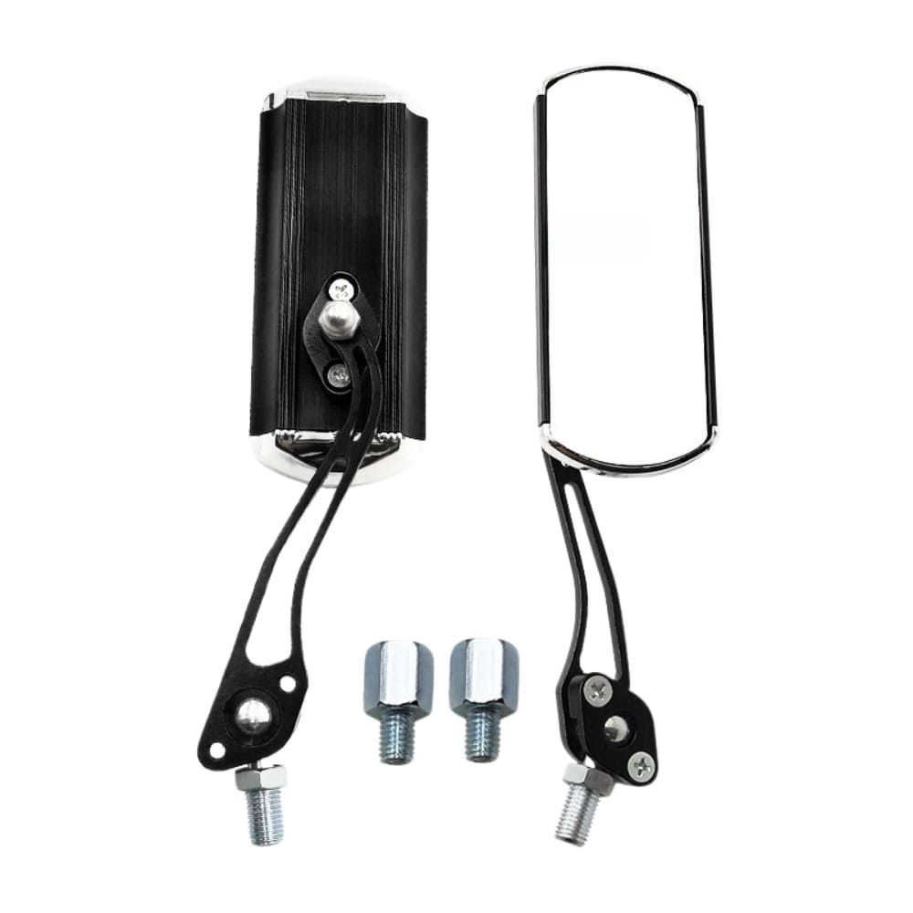 バイク アルミミラー ブラック 左右セット GSX400 XJR1200 黒 バイク アルミ ミラー 左右セット ブルーレンズ 黒 ブラック GB350S