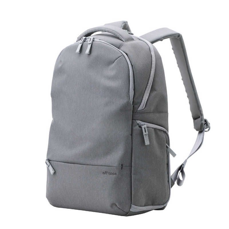 【新品 未使用 未開梱】エレコム　ELECOM　リュック バックパック 22L 撥水加工 15.6インチノートPC A4サイズ 収納可 リュックサック off toco グレー　BMOFBPL01GY
