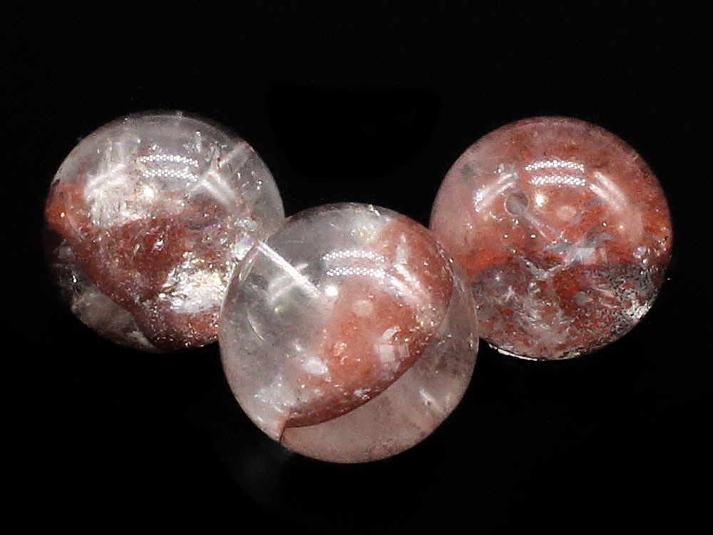 1粒売り レッドファントムクォーツ16mm パワーストーン バラ売り 天然石 パワーストーン ばら売り ビーズ 穴あき 1玉売り