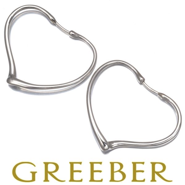 美品 Tiffany ティファニー　オープンハート　フープピアス　スモールサイズ ティファニー Tiffany & Co オープンハート フープ ピアス TIFFANY&Co