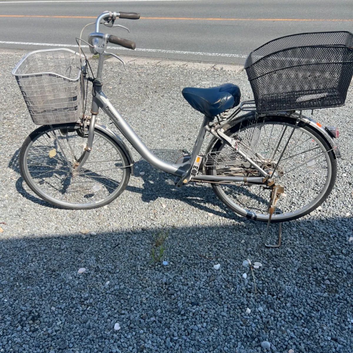 【中古自転車】　　Panasonic ALair (シルバーメタリック) ⭐︎ Panasonic 自転車 カゴ付き 中古 Alair 26インチ シルバー - メルカリ