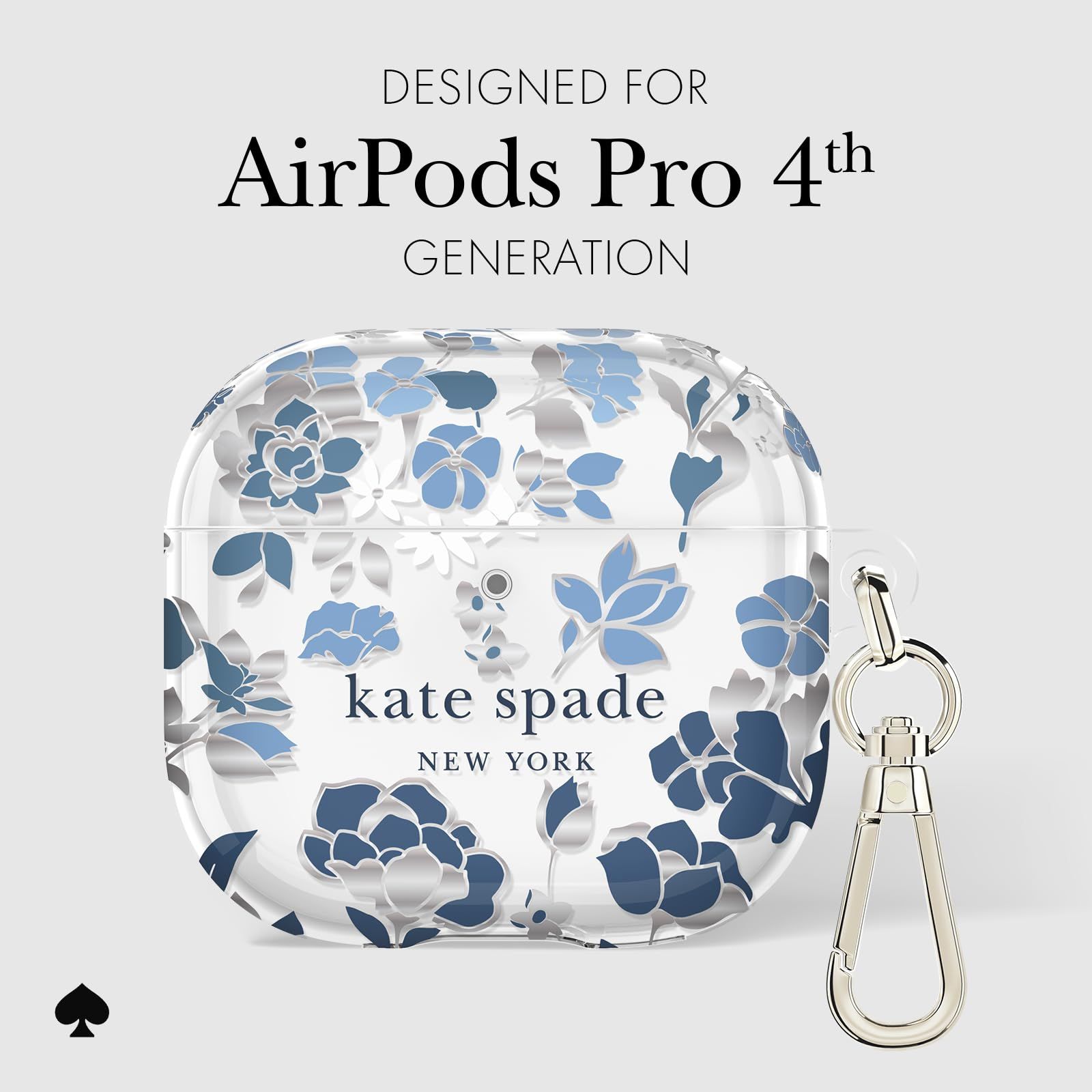 ケイト・スペード ニューヨーク AirPods 4 保護ケース キーチェーン