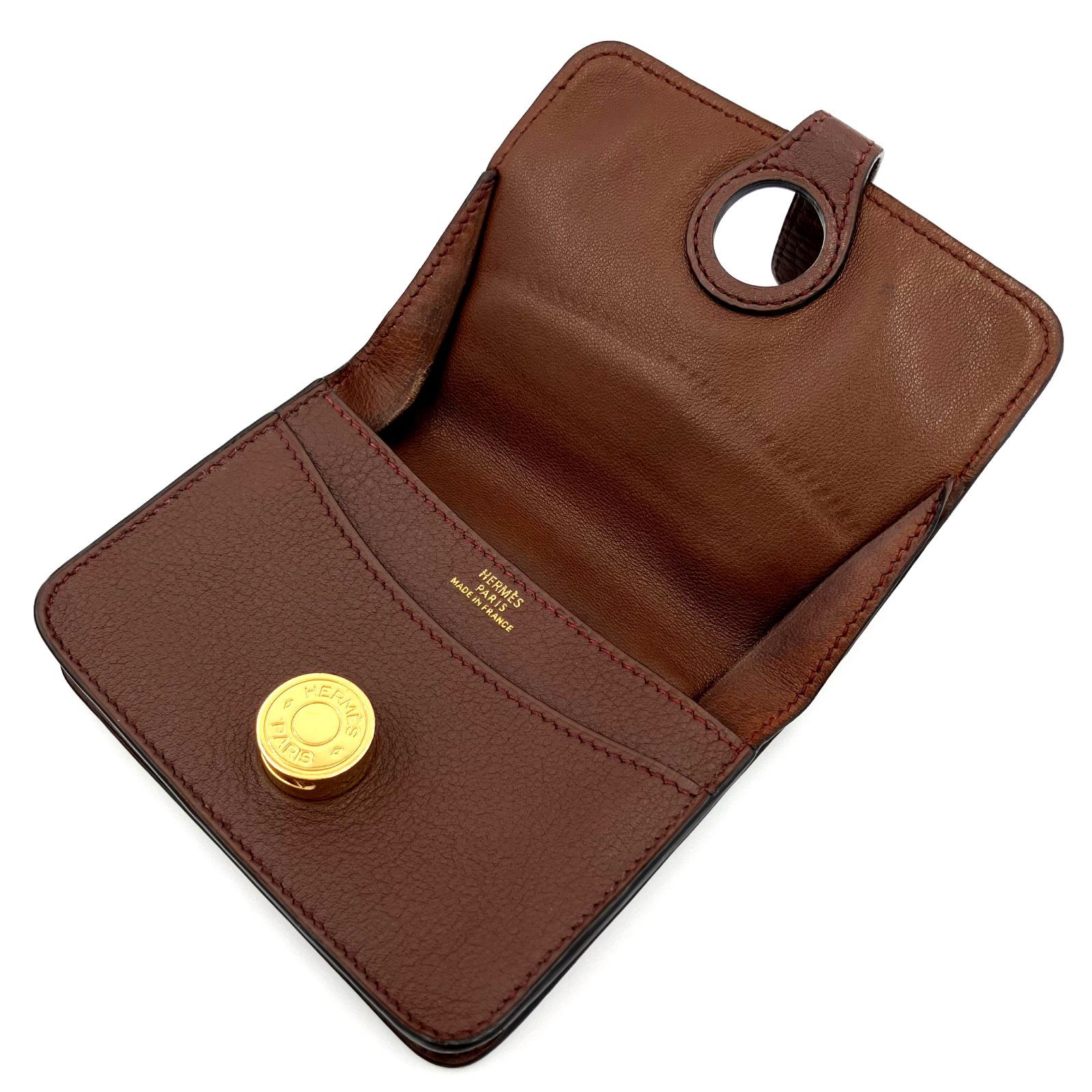 美品 エルメス HERMES ドゴン カードケース □A刻 パスケース 箱 