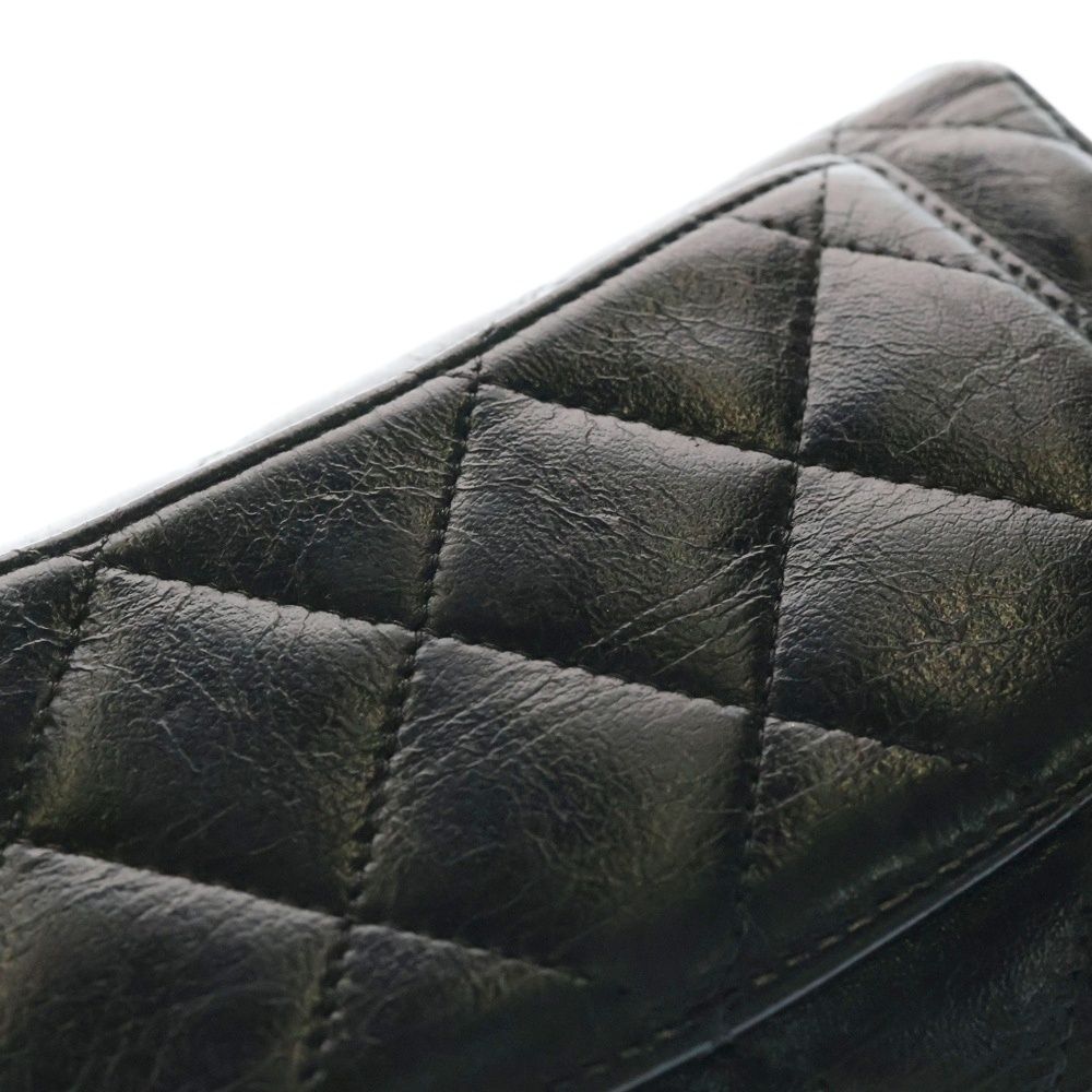 CHANEL マトラッセ　キルティング　ブラックレザー 時計用　純正　ベルト CHANEL マトラッセ キルティング ブラックレザー 時計用 純正 ベルト