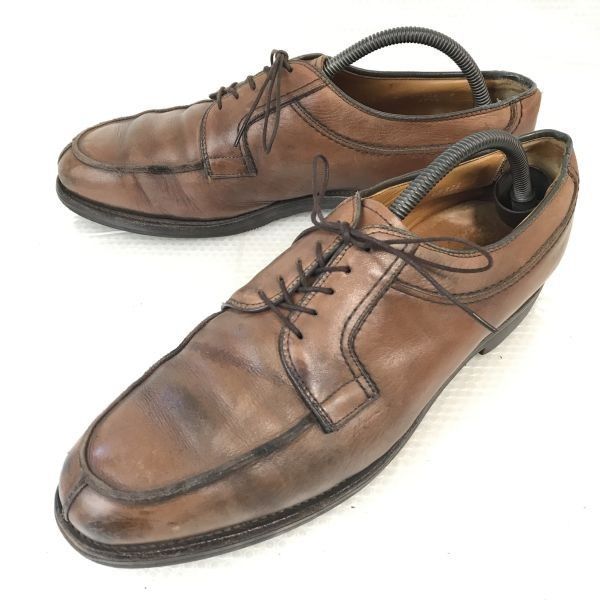 Allen Edmonds Stockbridge  アレンエドモンズ/ストックブリッジ★本革/Uチップ【10D/27.5-28.0/茶/BROWN】ビジネス/dress shoes◆bH-113  #BUZZBERG