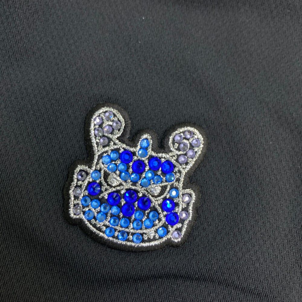サイズ：2 DANCE WITH DRAGON ダンスウィズドラゴン  切替 半袖ワンピース チビドラ 総柄 ブラック系 [240101452180] ゴルフウェア レディース ストスト サイズ：2 DANCE WITH DRAGON ダンスウィズドラゴン 切替 半袖