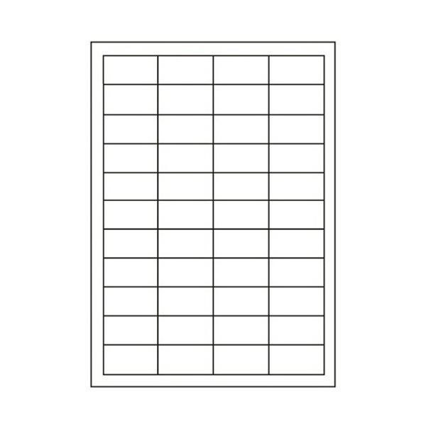 東洋印刷ナナタフネスラベル カラーレーザープリンタ用フィルムラベル A4 44面 47.5×25mm FCL-321冊 100シート
